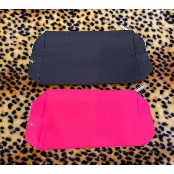 2X Lancome Makeup Bag Lash Wink Travel Bag Black - Picture 2 of 8
